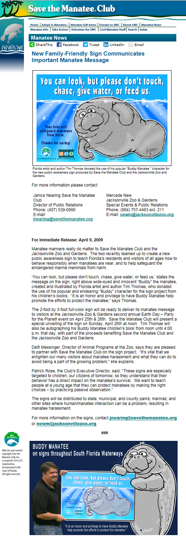 Save the MANATEE Article